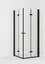 Dusjhjørne leddet LIAM 90x90 90x90x195cm sort matt/klar