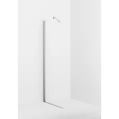 Glassfelt med profil LIAM 90 90x193cm sølv/klar