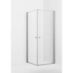 Dusjhjørne rett laminert LIAM 70x90 70x90x195cm sølv/klar