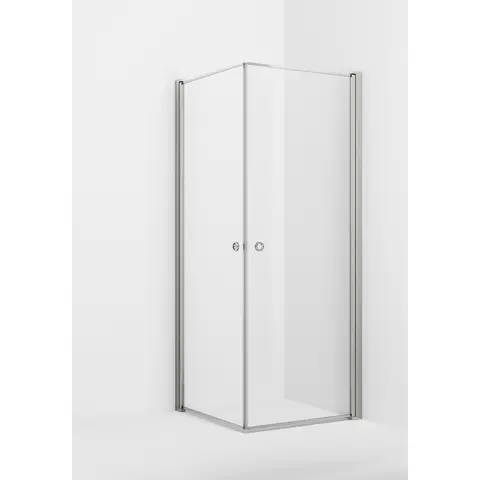 Dusjhjørne rett laminert LIAM 80x90 80x90x195cm sølv/klar