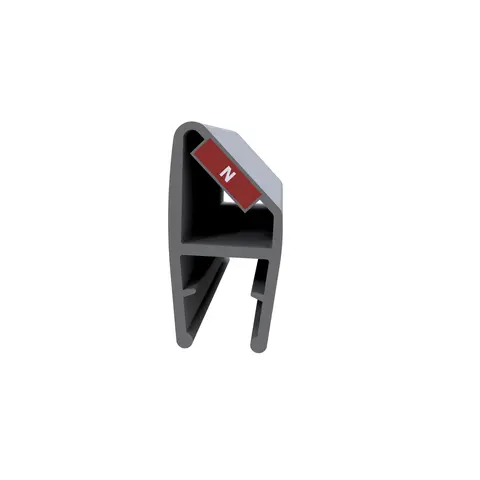 Magnetprofil glassfelt LIAM 90° 191,7cm klar PVC hjørne