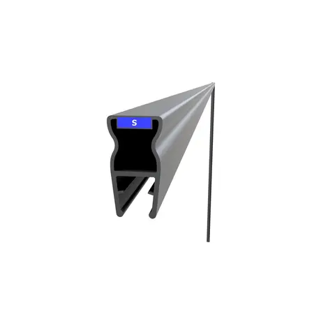 Magnetprofil dusjdør LIAM nisje 190,2cm sort matt pvc