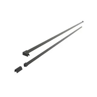 Oversvømmelsesvern dusjhjørne LIAM 100x100cm rett sort matt