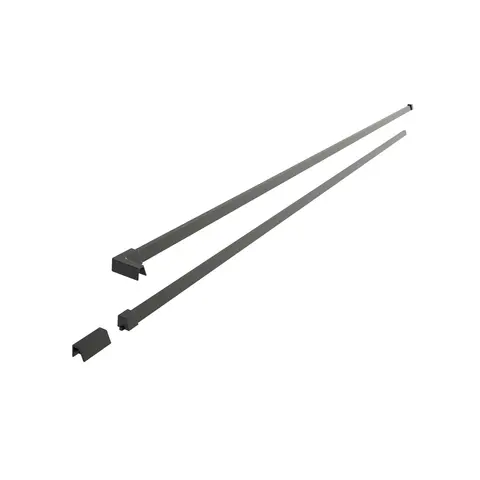 Oversvømmelsesvern dusjhjørne LIAM 100x100cm rett sort matt