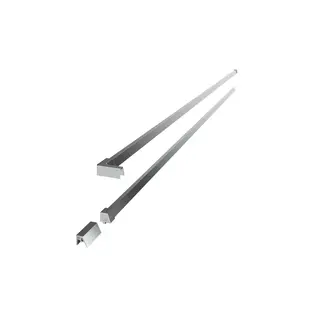 Oversvømmelsesvern dusjhjørne LIAM 100x100cm rett sølv