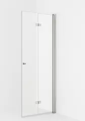 Dusjdør leddet LIAM 90 H 90x195cm høyre sølv/klar