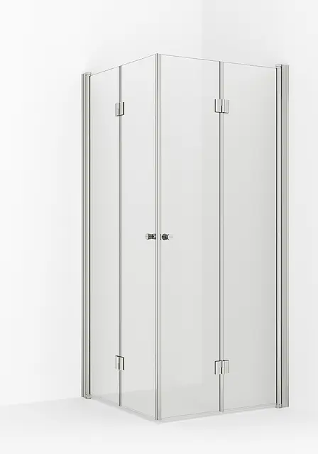 Dusjdør leddet MATS 80 V 80x195cm venstre sølv/klar 