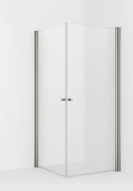 Dusjdør rett MATS 90 90x195cm sølv/klar 