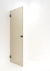 Dusjdør rett EMIL 90 90x200cm bronse glass børstet grå