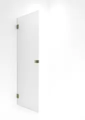 Dusjdør rett EMIL 100 100x200cm klart glass børstet messing