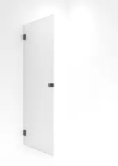 Dusjdør rett EMIL 100 100x200cm klart glass børstet grå