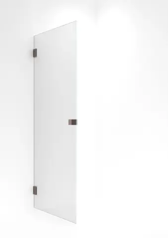 Dusjdør rett EMIL 90 90x200cm klart glass børstet rosègull