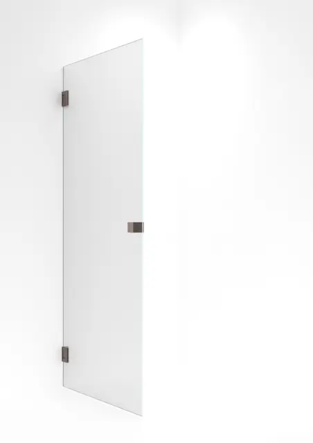 Dusjdør rett EMIL 70 70x200cm klart glass børstet rosègull 