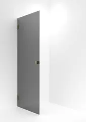 Dusjdør rett EMIL 90 90x200 cm sotet glass børstet messing