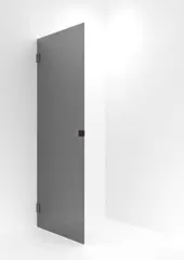 Dusjdør rett EMIL 90 90x200 cm sotet glass børstet rosègull