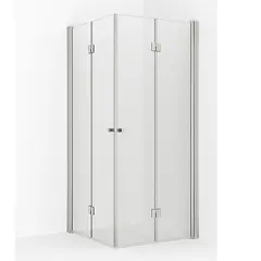 Dusjhjørne leddet MATS 70x70 70x70x195cm sølv/klar