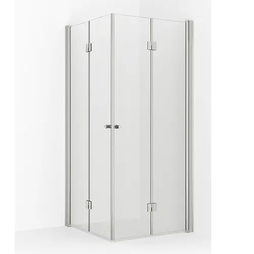 Dusjhjørne leddet MATS 70x70 70x70x195cm sølv/klar 