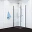 Dusjhjørne rett MATS 80x90 80x90x195cm sølv/klar