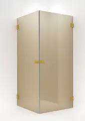 Dusjhjørne rett EMIL 90x100 90x100x200cm bronse glass, gull