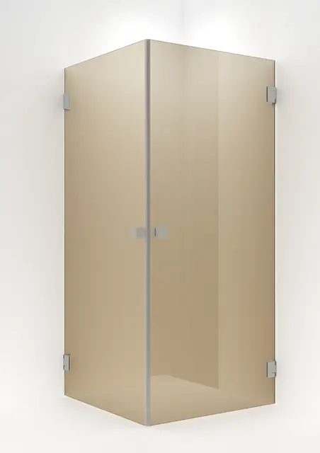Dusjhjørne rett EMIL 90x100 90x100x200cm bronse glass, krom 