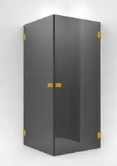 Dusjhjørne rett EMIL 90x90 90x90x200cm sotet glass, gull