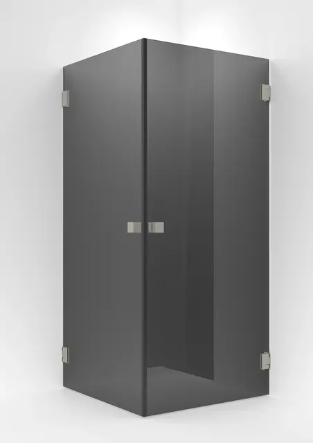 Dusjhjørne rett EMIL 90x90 90x90x200cm sotet glass, krom 