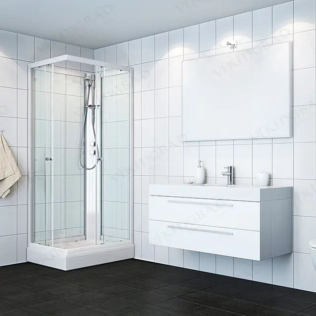 Dusjkabinett KIEV standard 70x90 70x90x210cm høyre hvit/klar 