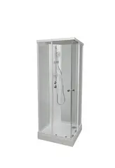 Dusjkabinett SOFIA rett std 90x90 lav 90x90x190cm hvit/hvit