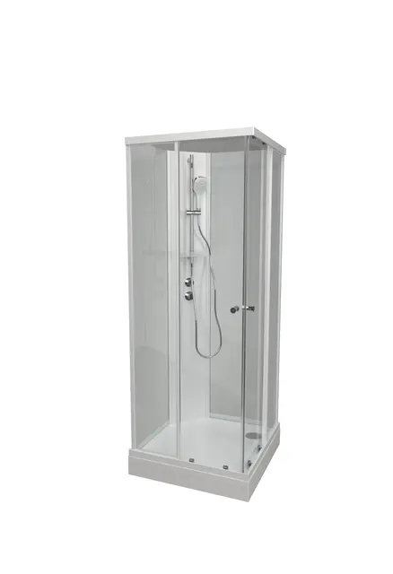 Dusjkabinett SOFIA rett std 90x90 lav 90x90x190cm hvit/hvit 