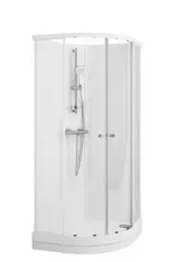 Dusjkabinett SOFIA basic 100x100 100x100x210cm hvit/klar støpemarmor