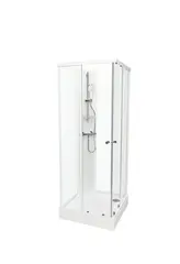 Dusjkabinett SOFIA rett basic 90x90 90x90x210cm hvit/klar