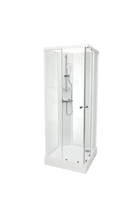 Dusjkabinett SOFIA rett basic 90x90 90x90x210cm hvit/hvit 