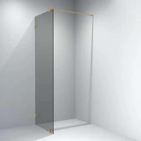 Glassfelt EMIL 90 90x200 cm sotet glass børstet messing