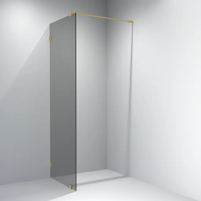 Glassfelt EMIL 120 120x200 cm sotet glass børstet messing 