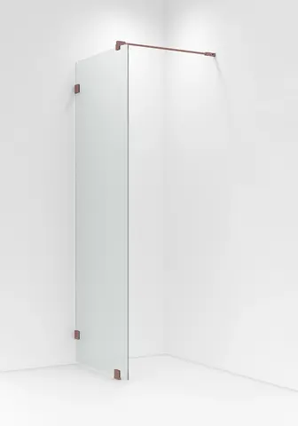 Glassfelt EMIL 90 90x200cm klart glass børstet rosègull