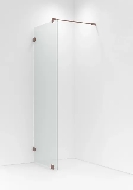 Glassfelt EMIL 70 70x200cm klart glass børstet rosègull 