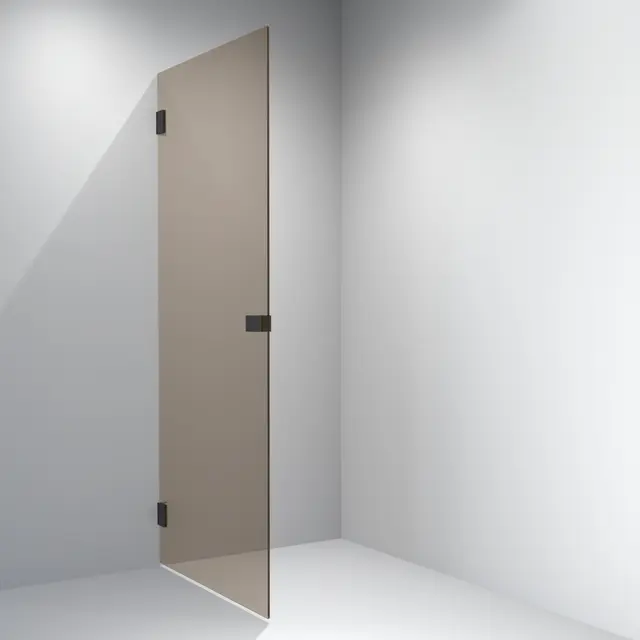 Dusjhjørne rett EMIL 90x100 90x100x200cm bronse glass, sort matt 