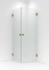 Dusjhjørne rett EMIL 100x100 100x100x200cm gull/klar