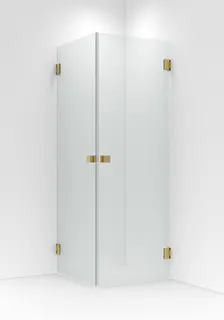 Dusjhjørne rett EMIL 100x100 100x100x200cm gull/klar