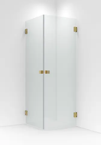 Dusjhjørne rett EMIL 100x100 100x100x200cm gull/klar