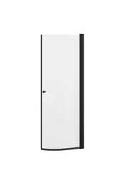Dusjdør buet LIAM 90 H 90x195cm høyre sort matt/klar