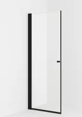 Dusjdør rett LIAM 90 90x195cm sort matt/klar