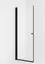 Dusjdør rett LIAM 80 80x195cm sort matt/klar
