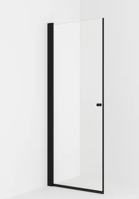 Dusjdør rett LIAM 90 90x195cm sort matt/klar 