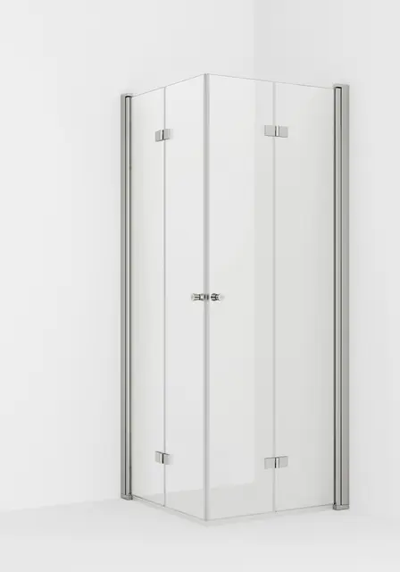 Dusjhjørne leddet LIAM 90x90 90x90x195cm sølv/klar 