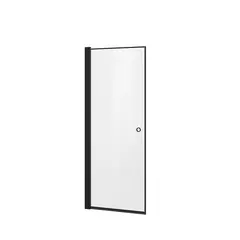 Dusjdør rett laminert LIAM 90 90x195cm sort matt/klar