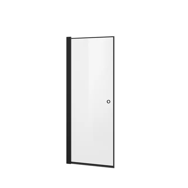 Dusjdør rett laminert LIAM 90 90x195cm sort matt/klar 