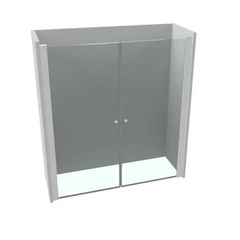 Dusjnisje saloondører LIAM 105 105x195cm sølv/klar