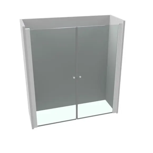 Dusjnisje saloondører LIAM 100 100x195cm sølv/klar 