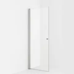 Dusjdør rett LIAM 95 95x195cm sølv/klar